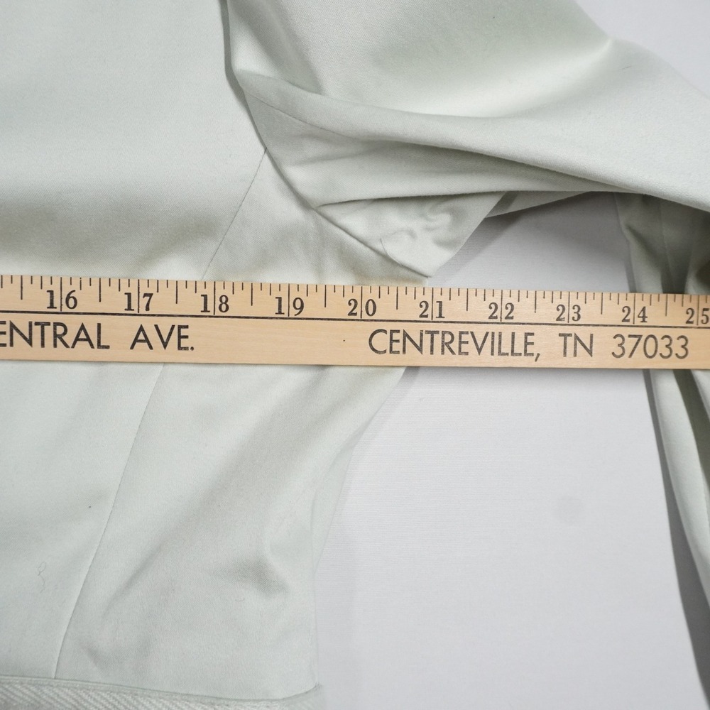 Eccoci Mint Green 2 Piece Skirt Suit Zip Front Jacket Pencil Skirt 16 Office - Picture 13 of 16